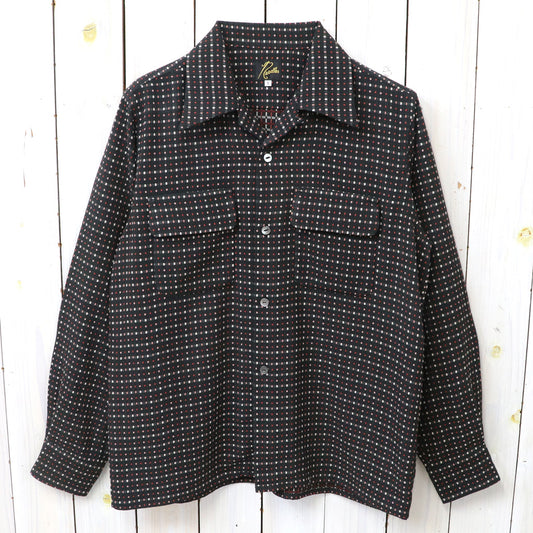 【SALE40%OFF】Needles : Classic Shirt-Dobby Square (Black/Small)
