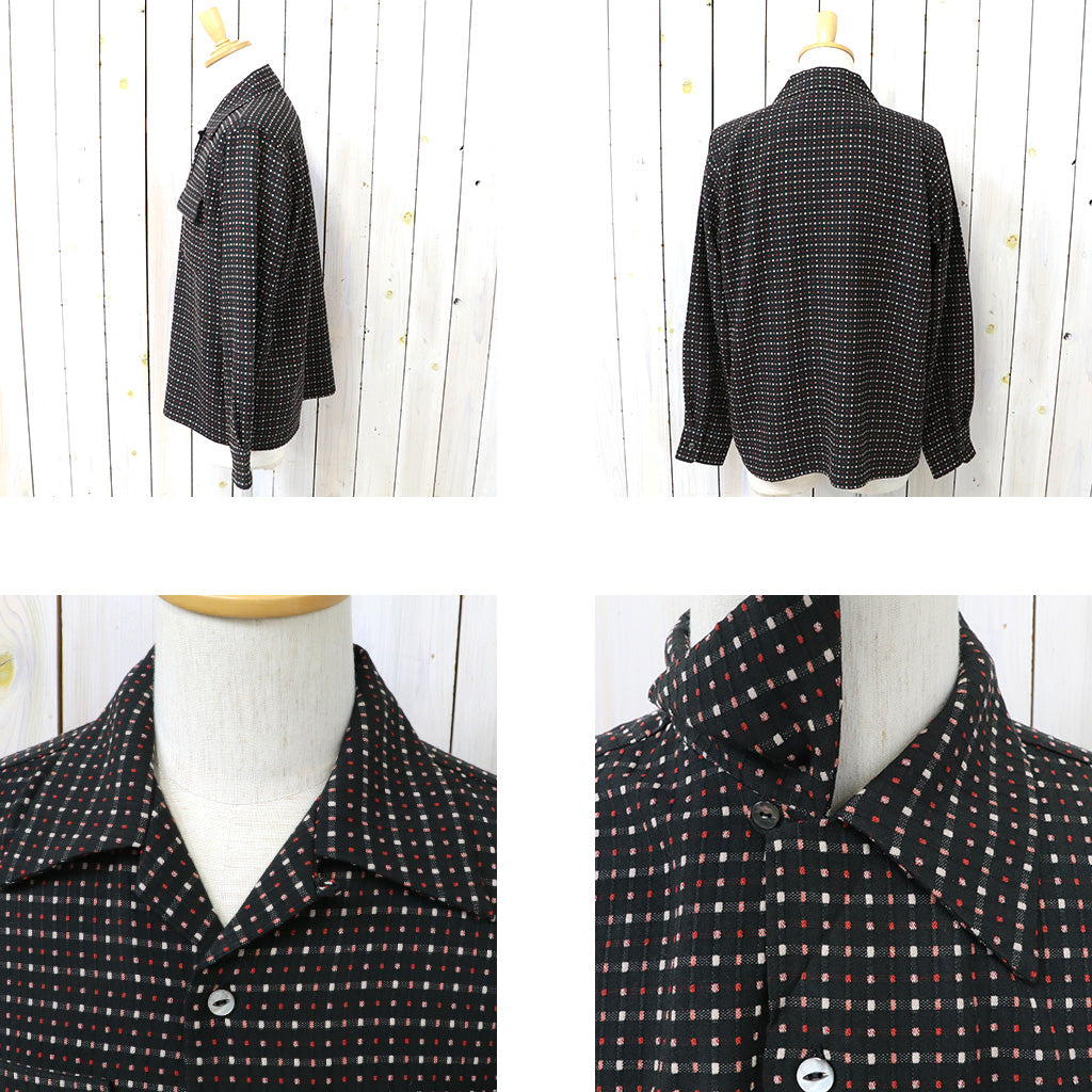 【SALE40%OFF】Needles : Classic Shirt-Dobby Square (Black/Small)
