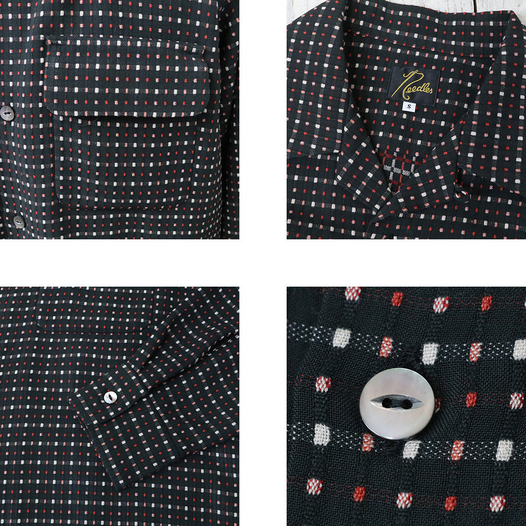 【SALE40%OFF】Needles : Classic Shirt-Dobby Square (Black/Small)