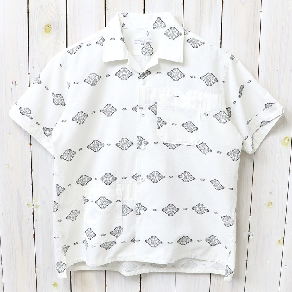 ENGINEERED GARMENTS : Camp Shirt-Cotton Ikat Print