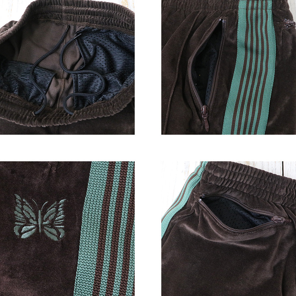Needles : Narrow Track Pant-C/Pe Velour (Brown)