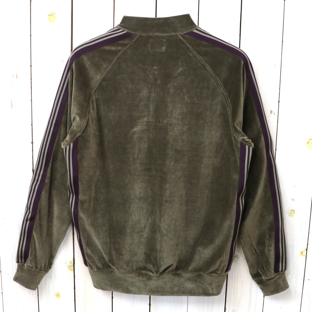 Needles : Rib Collar Track Jacket-C/PE Velour (Taupe)