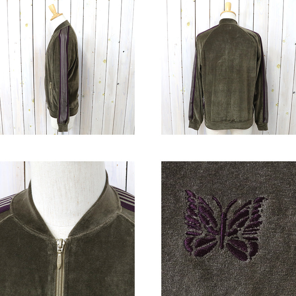 Needles : Rib Collar Track Jacket-C/PE Velour (Taupe)