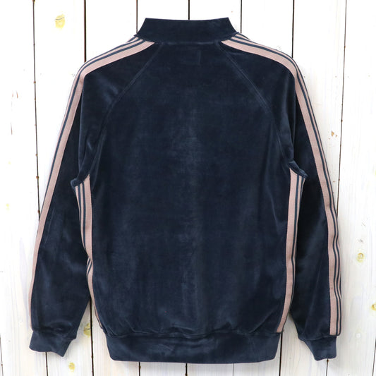Needles : Rib Collar Track Jacket-C/PE Velour (Steel Blue)