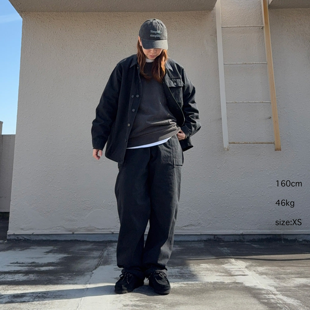 Needles : String Field Pant-Cotton Herringbone (Black)