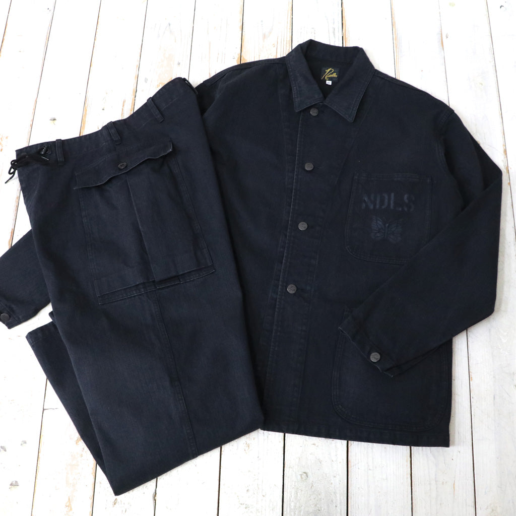 【SALE40%OFF】Needles : String Field Pant-Cotton Herringbone (Black)