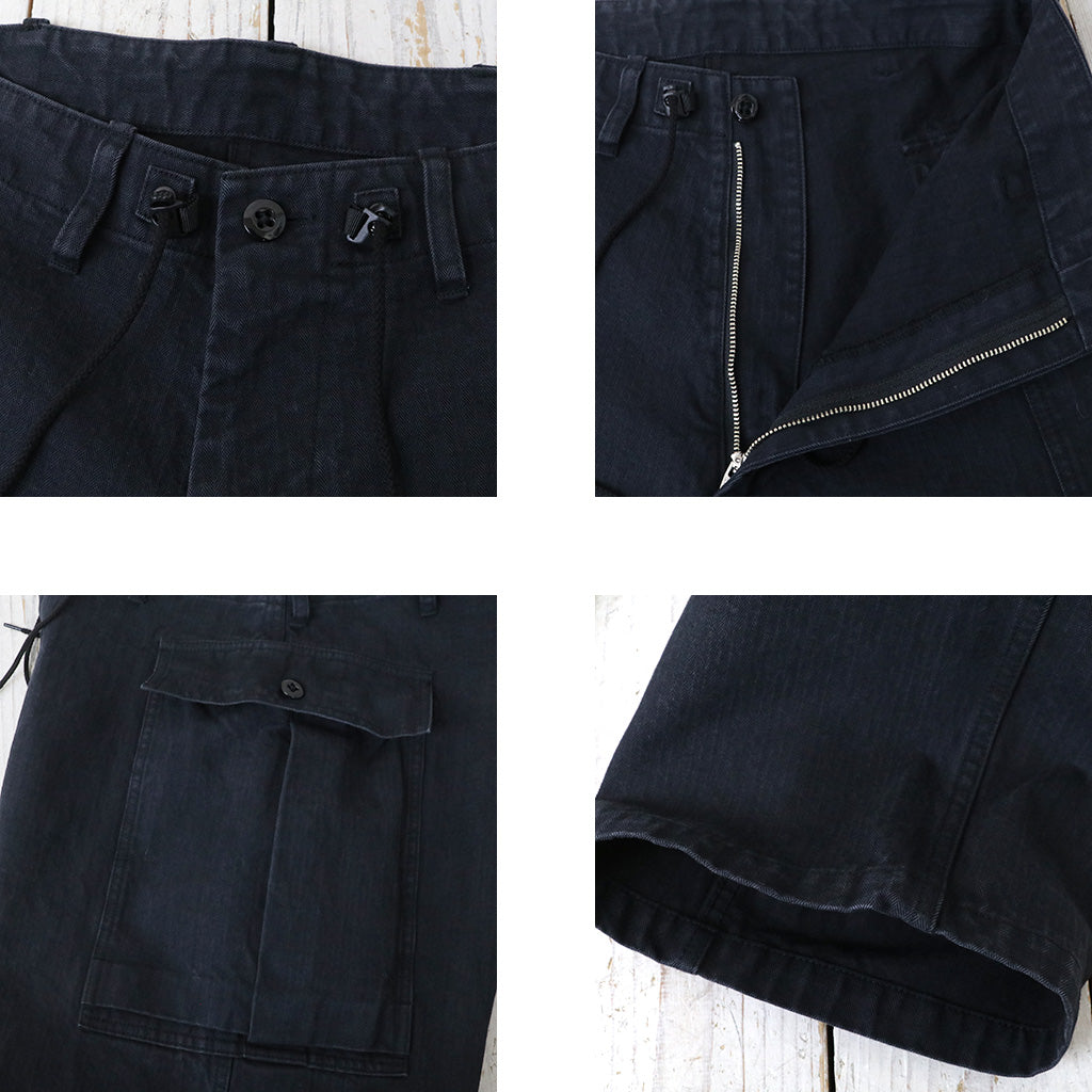 【SALE40%OFF】Needles : String Field Pant-Cotton Herringbone (Black)