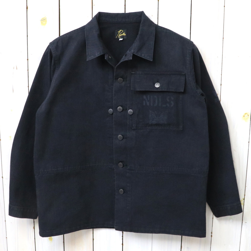 【SALE40%OFF】Needles : P-44 Jacket-Cotton Herringbone (Black)