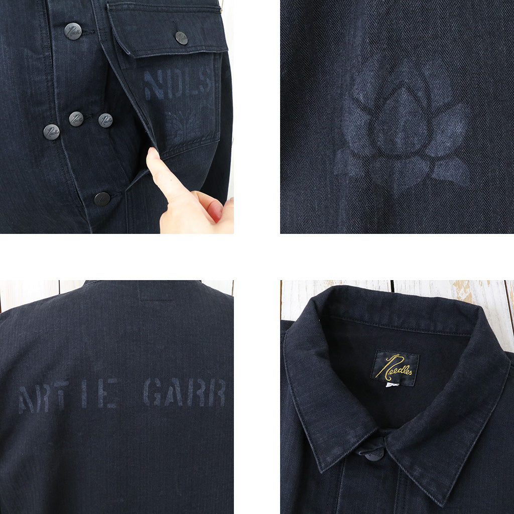 Needles : P-44 Jacket-Cotton Herringbone (Black)