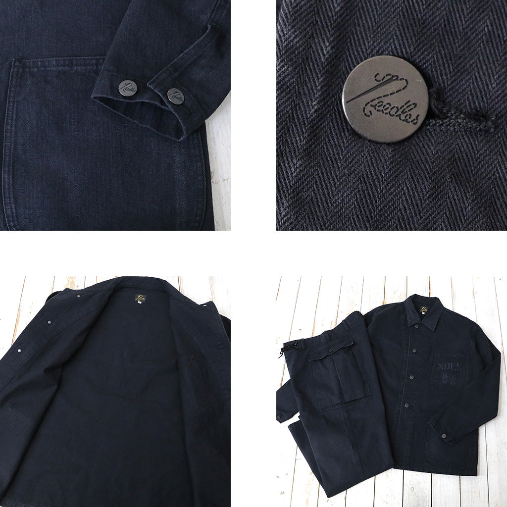 【SALE40%OFF】Needles : N-3 Jacket-Cotton Herringbone (Black)