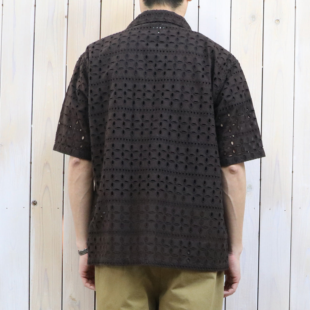 SOUTH2 WEST8 : Cabana Shirt-Cutwork Embroidery (Dk.Brown)