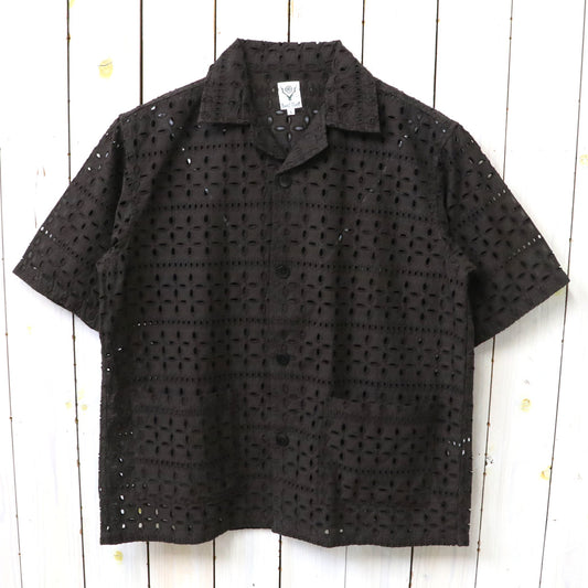 SOUTH2 WEST8 : Cabana Shirt-Cutwork Embroidery (Dk.Brown)