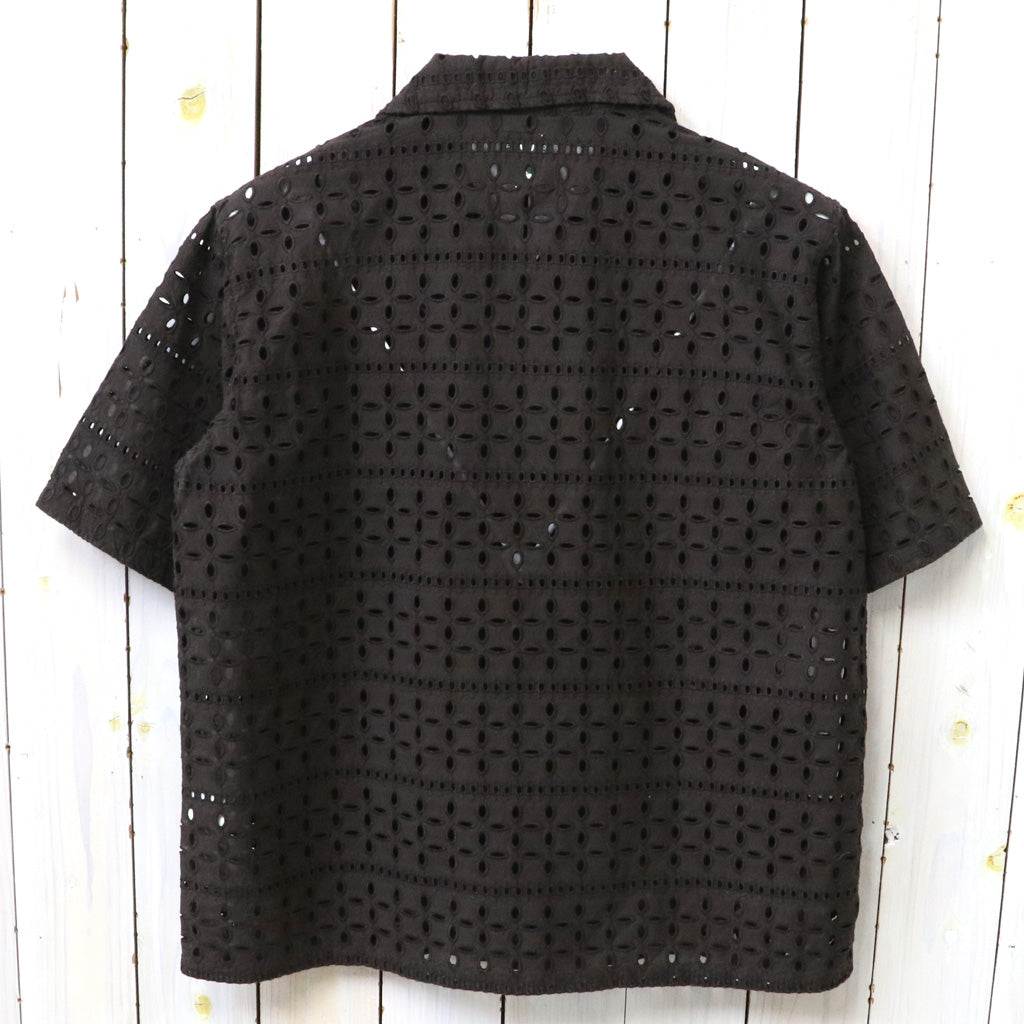 SOUTH2 WEST8 : Cabana Shirt-Cutwork Embroidery (Dk.Brown)