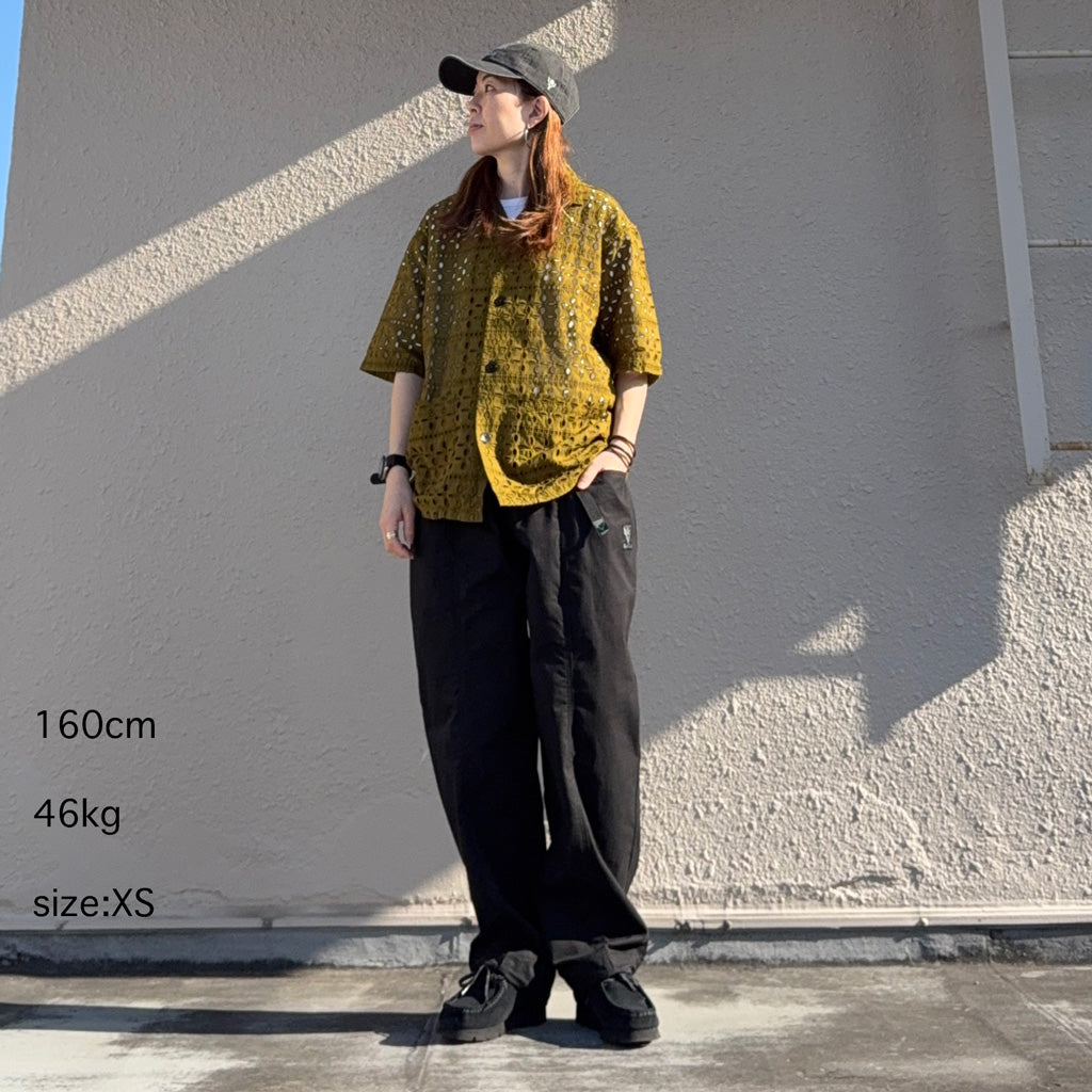 【SALE30%OFF】SOUTH2 WEST8 : Cabana Shirt-Cutwork Embroidery (Olive)