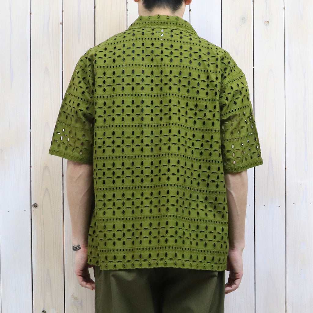 【SALE30%OFF】SOUTH2 WEST8 : Cabana Shirt-Cutwork Embroidery (Olive)