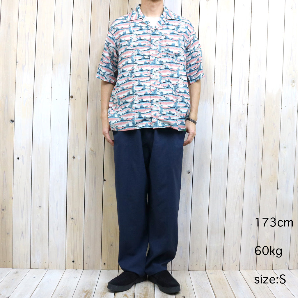 【SALE30%OFF】SOUTH2 WEST8 : S/S Open Collar Shirt-Trout (Blue)