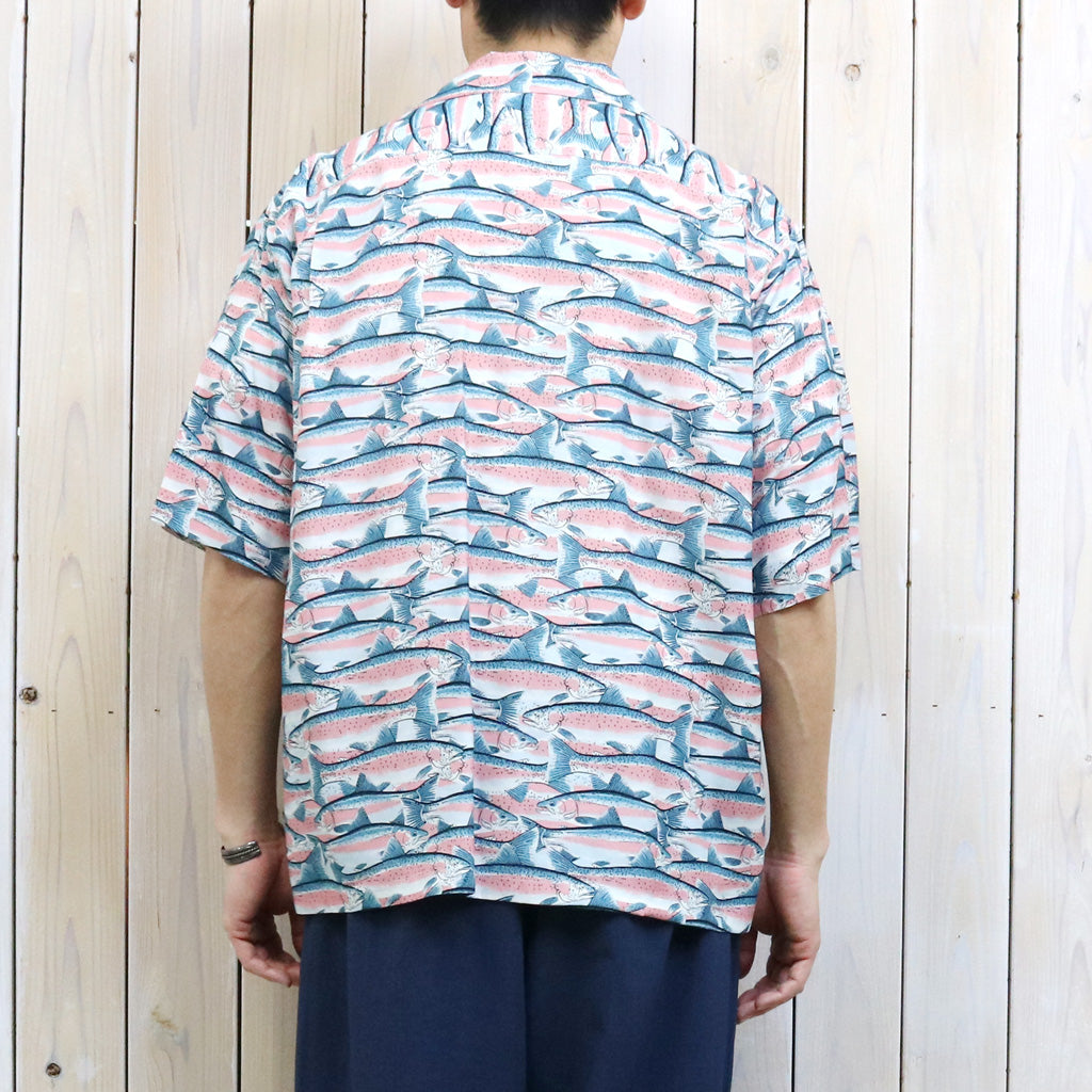 【SALE30%OFF】SOUTH2 WEST8 : S/S Open Collar Shirt-Trout (Blue)