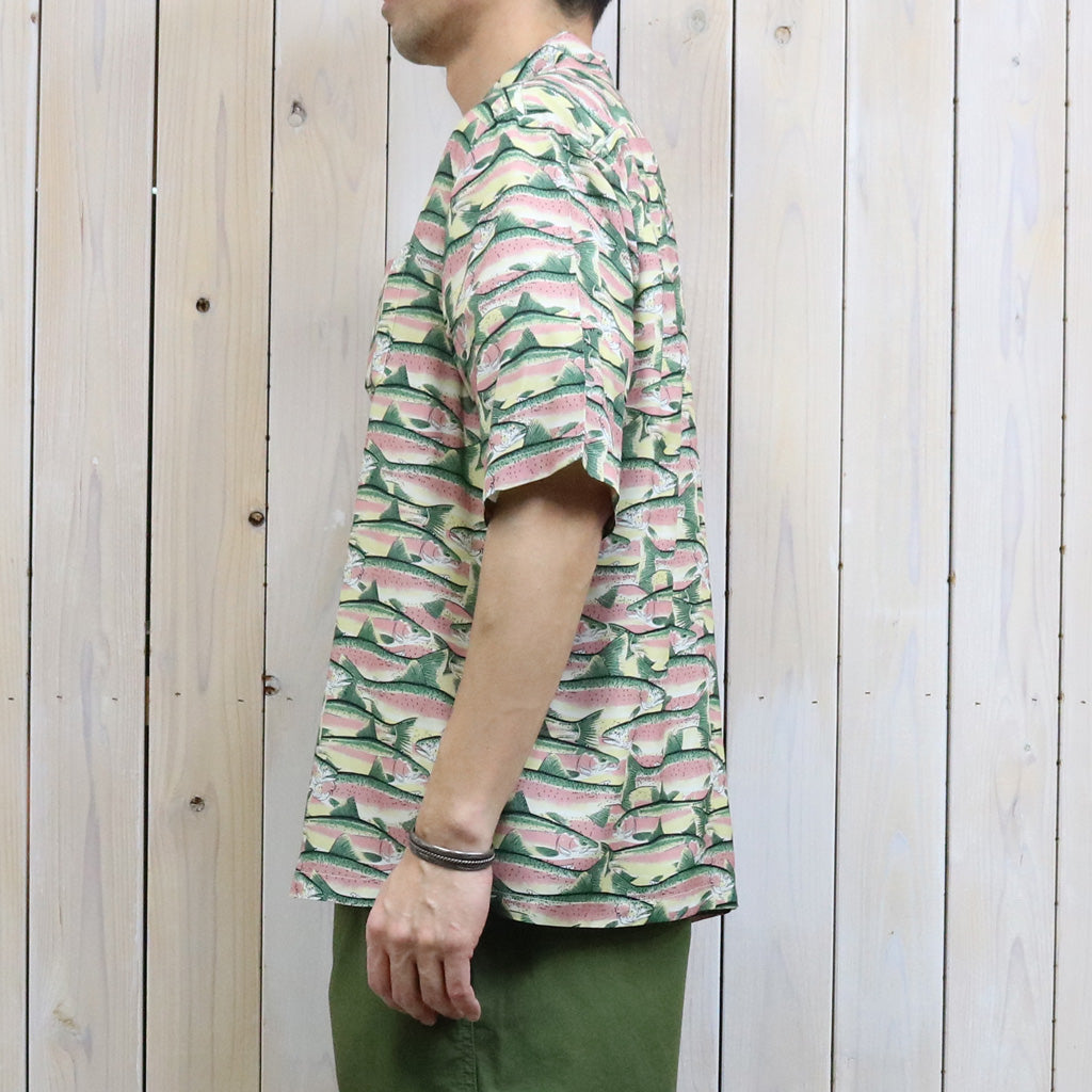 【SALE30%OFF】SOUTH2 WEST8 : S/S Open Collar Shirt-Trout (Yellow)