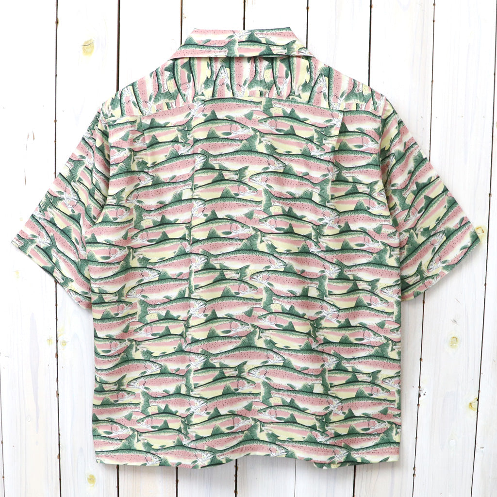 【SALE30%OFF】SOUTH2 WEST8 : S/S Open Collar Shirt-Trout (Yellow)