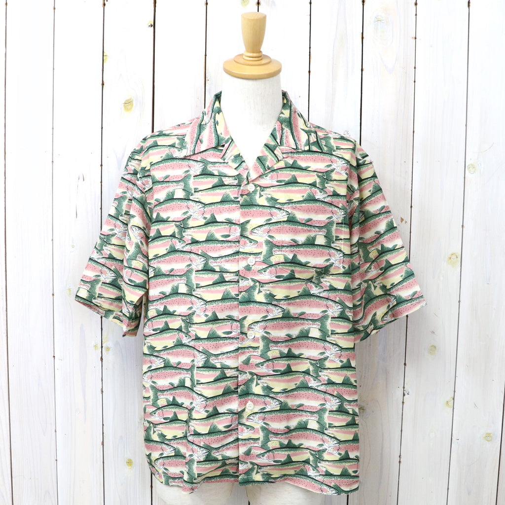【SALE30%OFF】SOUTH2 WEST8 : S/S Open Collar Shirt-Trout (Yellow)