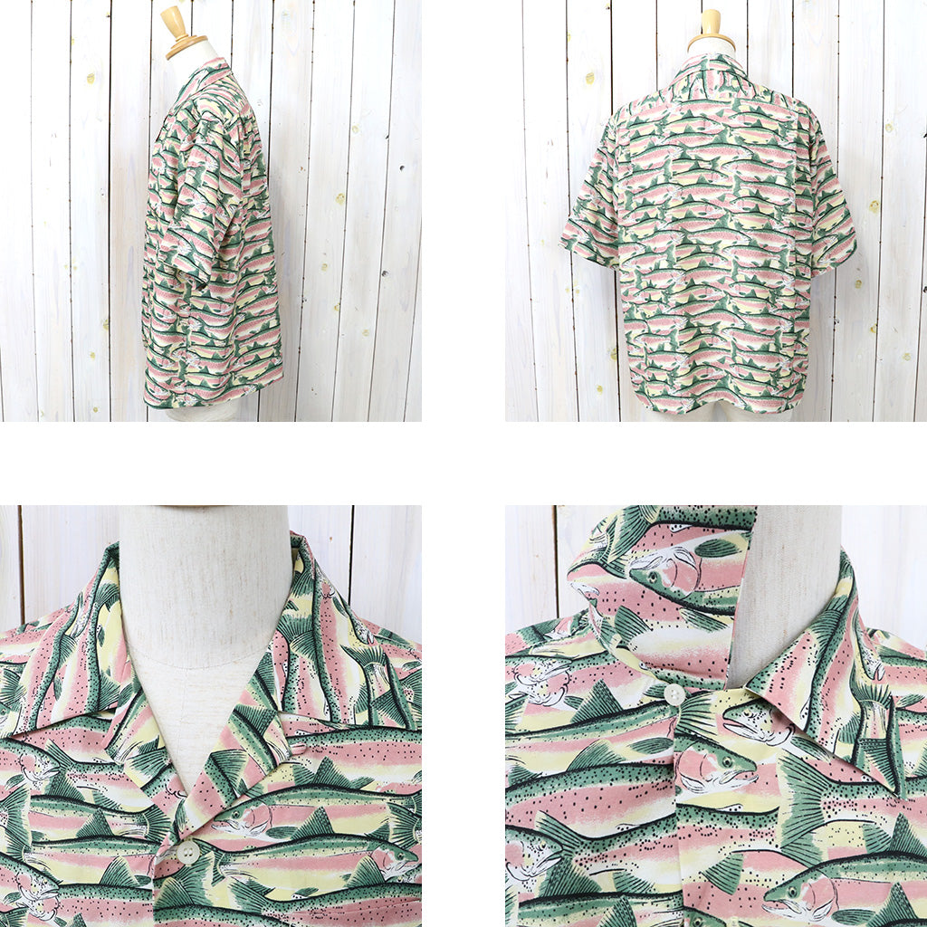 【SALE30%OFF】SOUTH2 WEST8 : S/S Open Collar Shirt-Trout (Yellow)