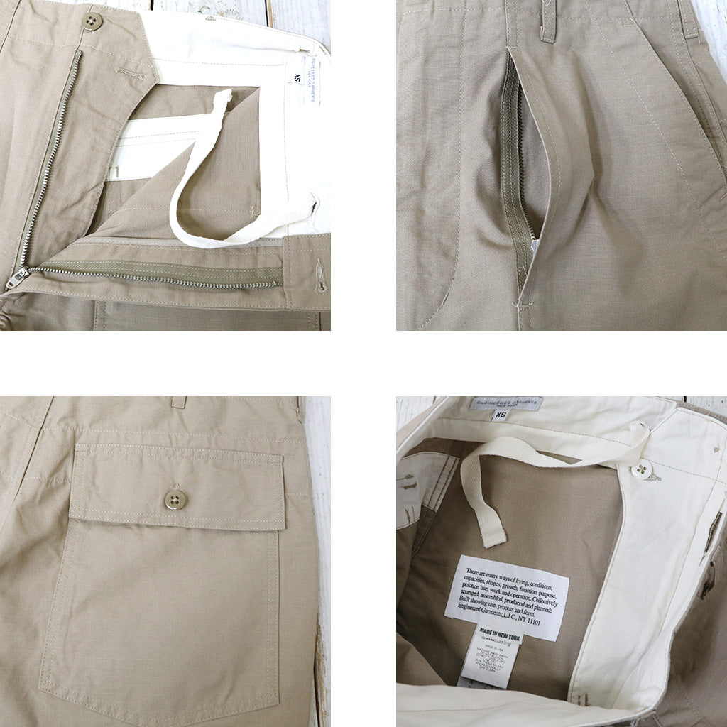 ENGINEERED GARMENTS : Fatigue Short-Cotton Ripstop (Khaki)
