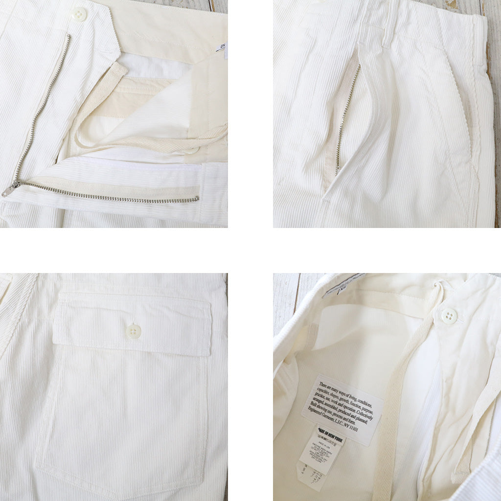 ENGINEERED GARMENTS : Fatigue Short-14W Corduroy (White)