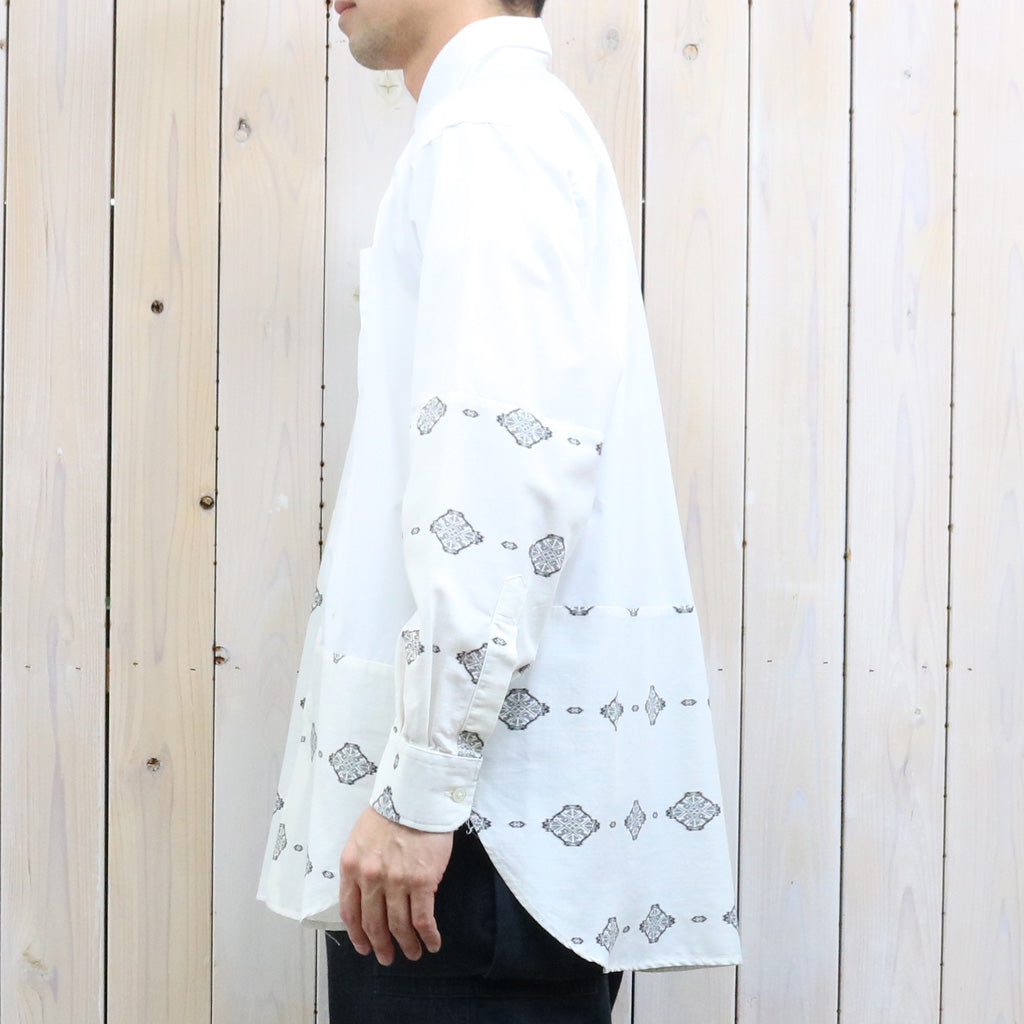 ENGINEERED GARMENTS : Combo Spread Collar Shirt-100'S 2Ply Broadcloth