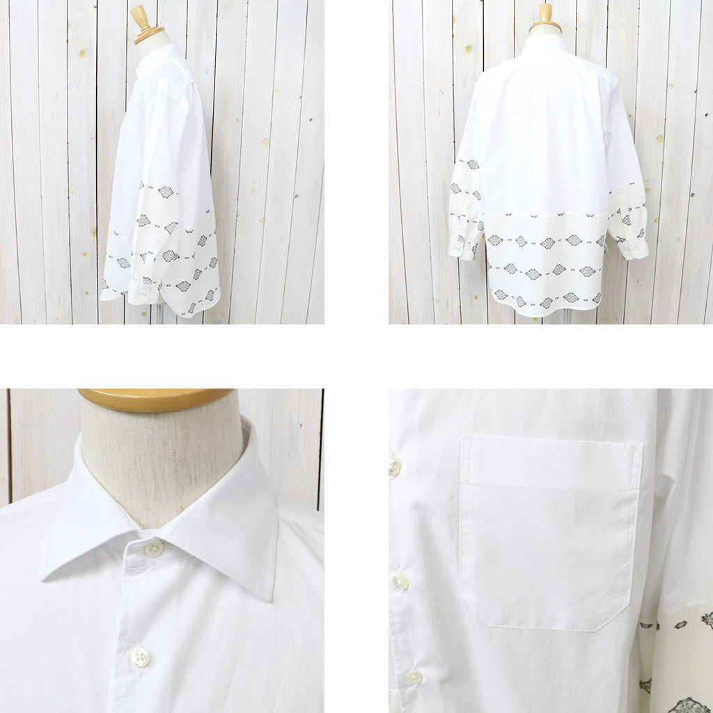 ENGINEERED GARMENTS : Combo Spread Collar Shirt-100'S 2Ply Broadcloth