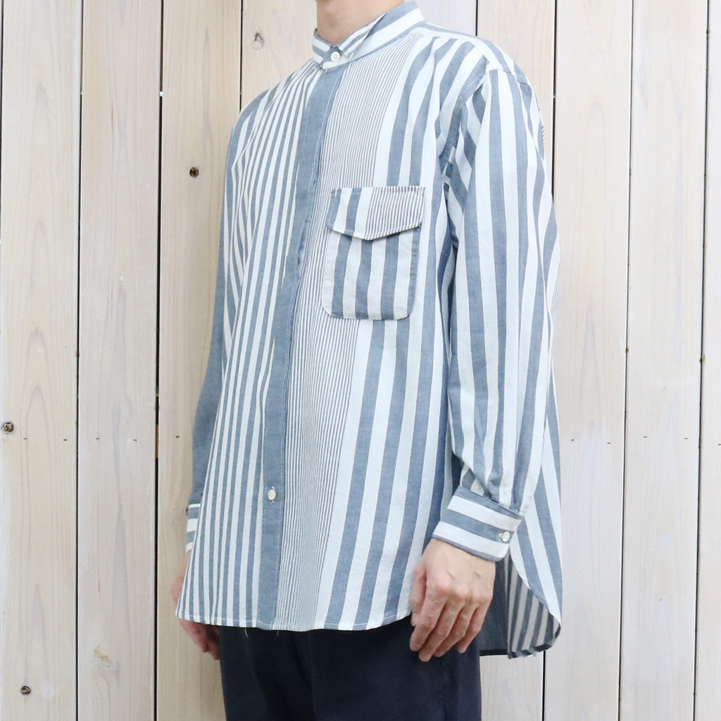 【SALE40%OFF】ENGINEERED GARMENTS : Wing Collar Shirt-Stripe Cotton Chambray