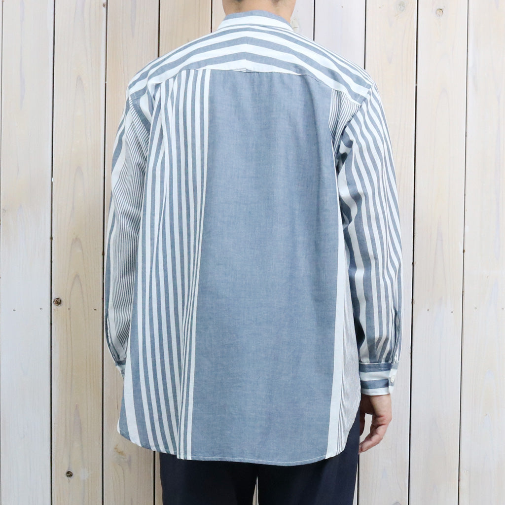 【SALE40%OFF】ENGINEERED GARMENTS : Wing Collar Shirt-Stripe Cotton Chambray