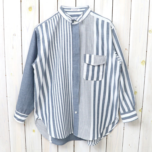 ENGINEERED GARMENTS : Wing Collar Shirt-Stripe Cotton Chambray
