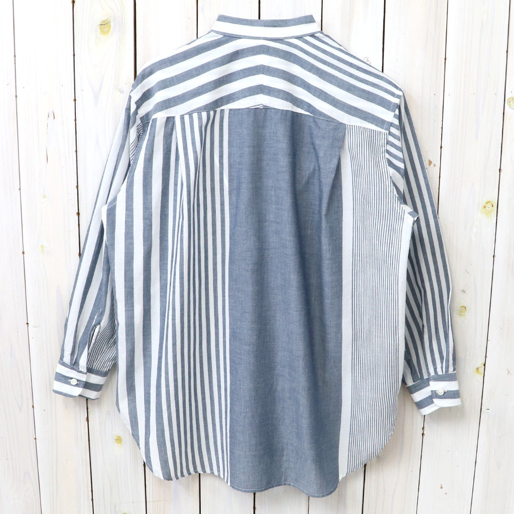【SALE40%OFF】ENGINEERED GARMENTS : Wing Collar Shirt-Stripe Cotton Chambray