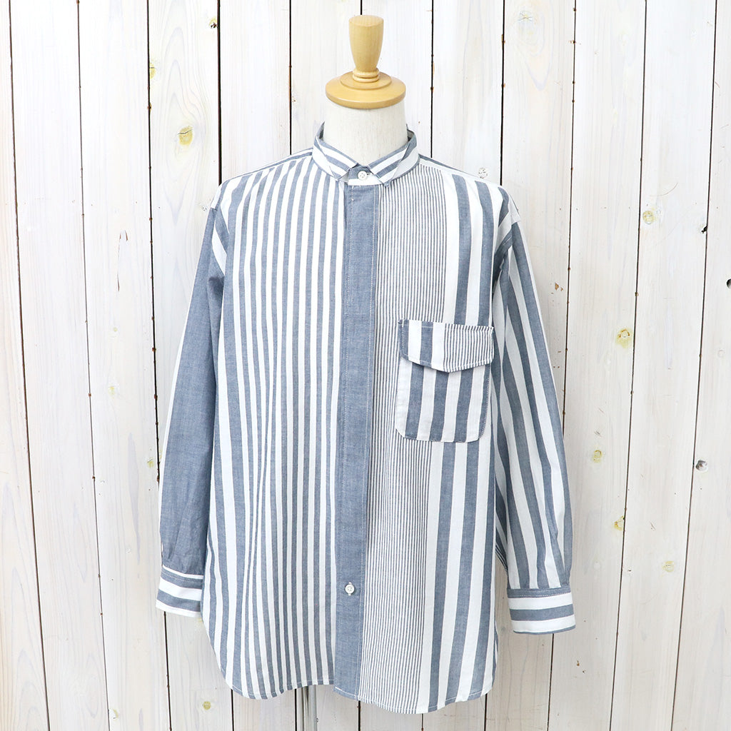 ENGINEERED GARMENTS : Wing Collar Shirt-Stripe Cotton Chambray