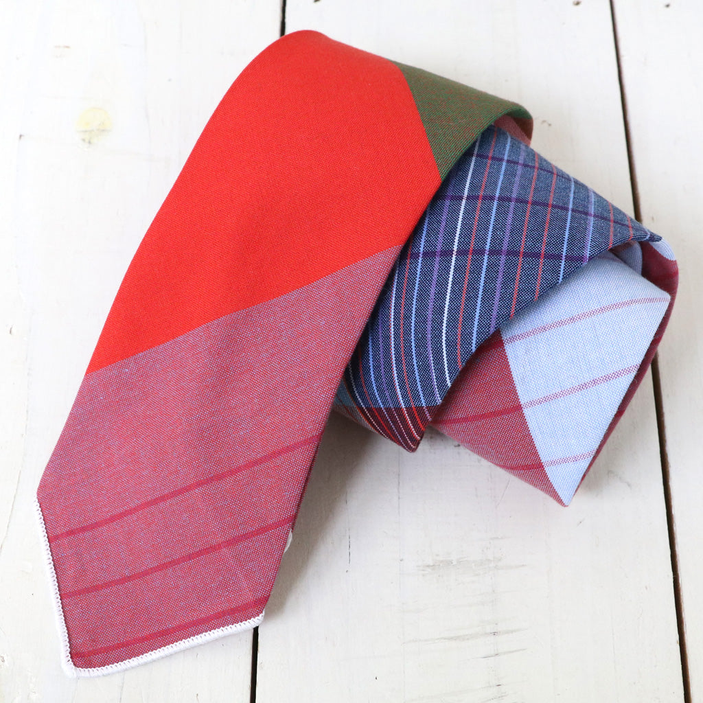 ENGINEERED GARMENTS : Narrow Tie-Cotton Big Madras Plaid