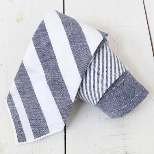 ENGINEERED GARMENTS : Narrow Tie-Stripe Cotton Chambray