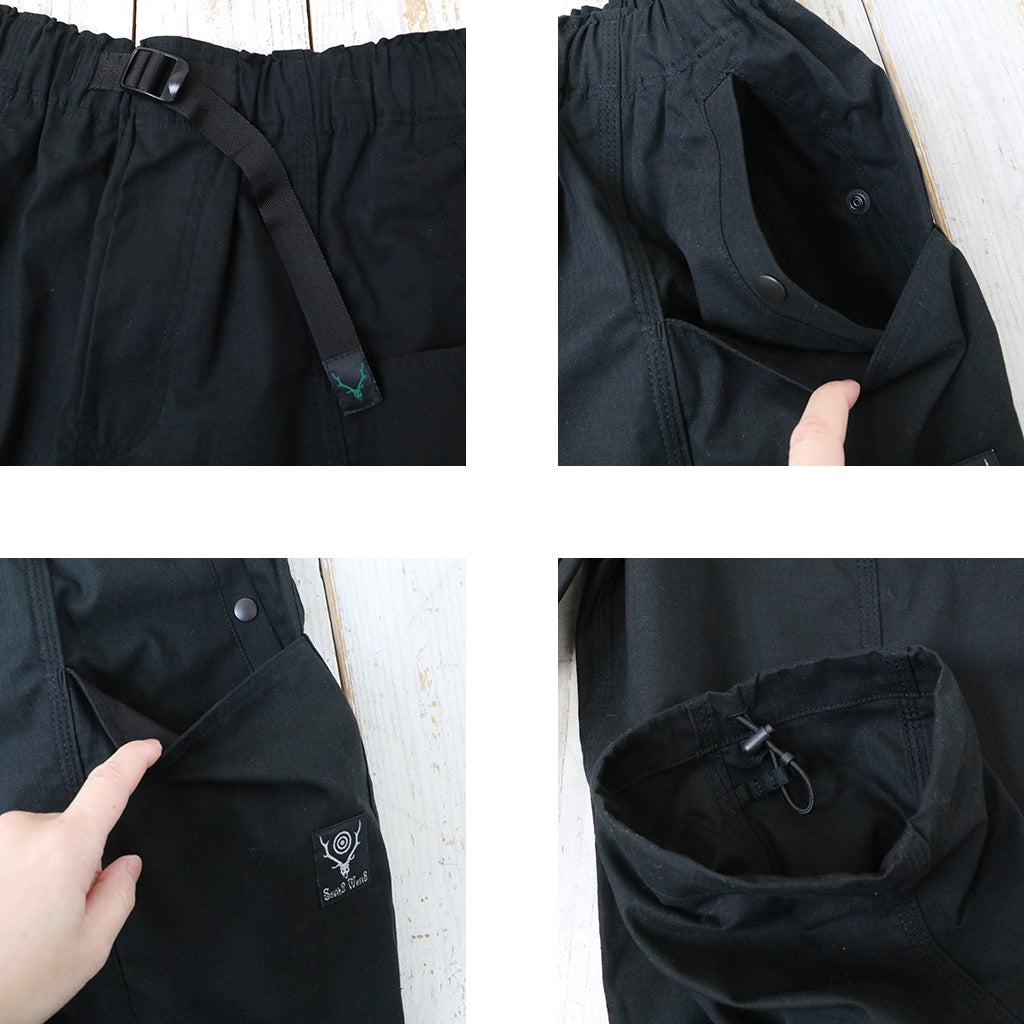 SOUTH2 WEST8 : Belted C.S.Pant-Cotton Ripstop (Black)