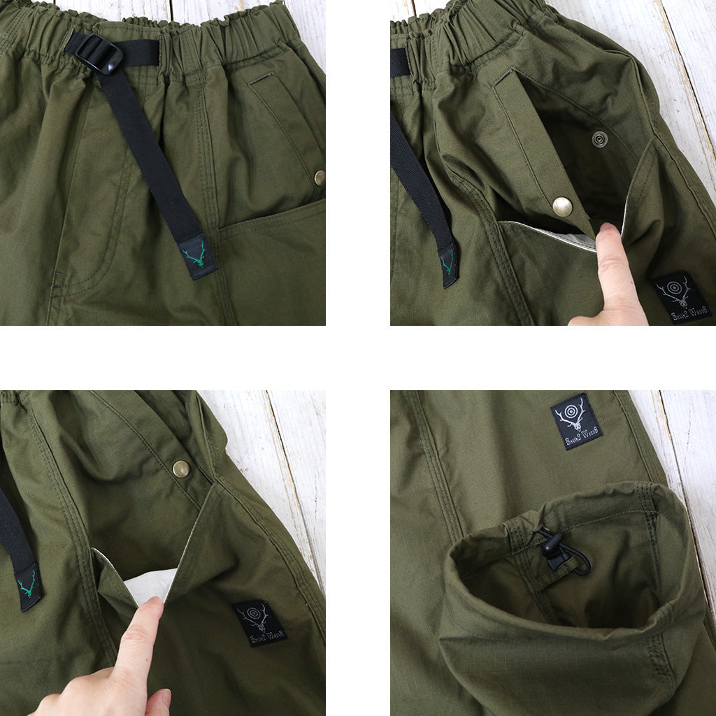 SOUTH2 WEST8 : Belted C.S.Pant-Cotton Ripstop (Olive)
