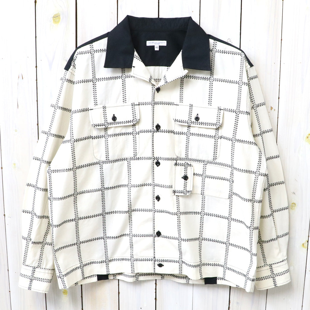ENGINEERED GARMENTS : Bowling Shirt-CP Square Embroidery