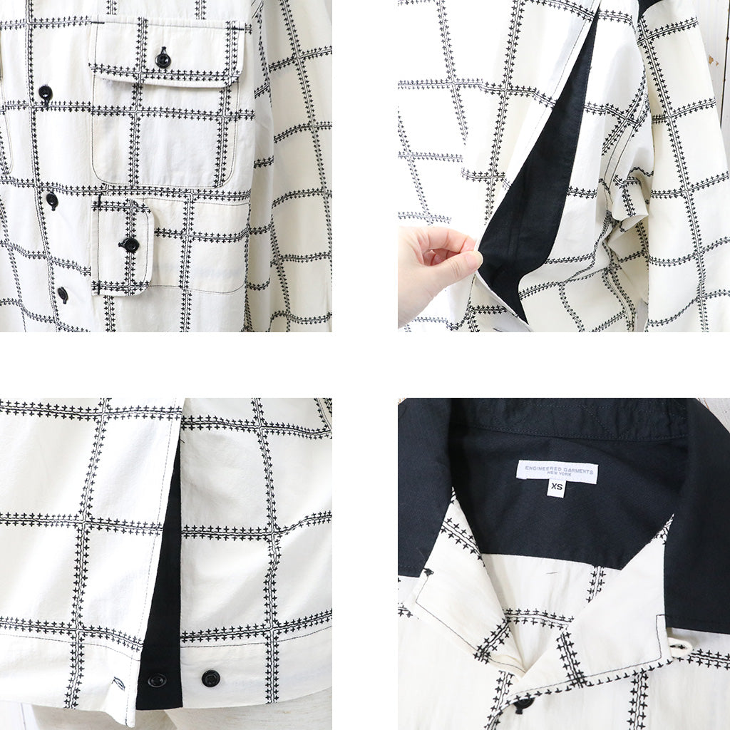 ENGINEERED GARMENTS : Bowling Shirt-CP Square Embroidery