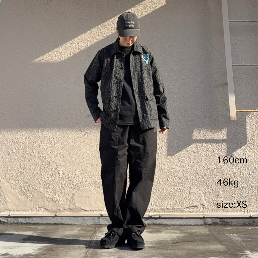 【SALE40%OFF】SOUTH2 WEST8 : Ranger Shirt-C/N Poplin/Leopard (Charcoal)