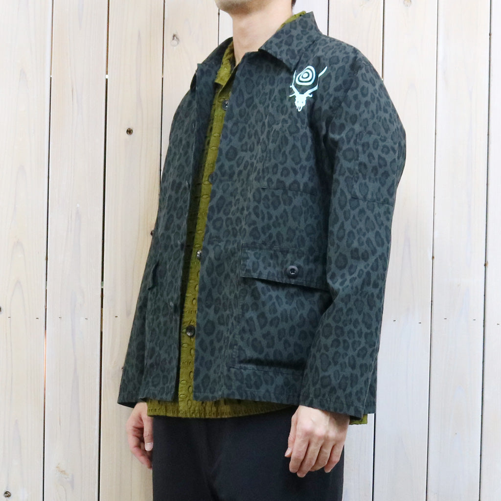 【SALE40%OFF】SOUTH2 WEST8 : Ranger Shirt-C/N Poplin/Leopard (Charcoal)