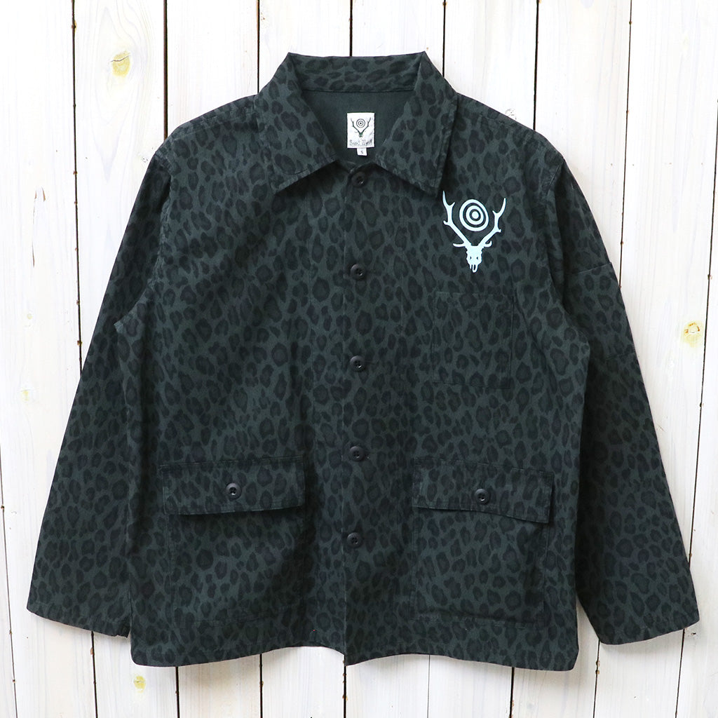 【SALE40%OFF】SOUTH2 WEST8 : Ranger Shirt-C/N Poplin/Leopard (Charcoal)