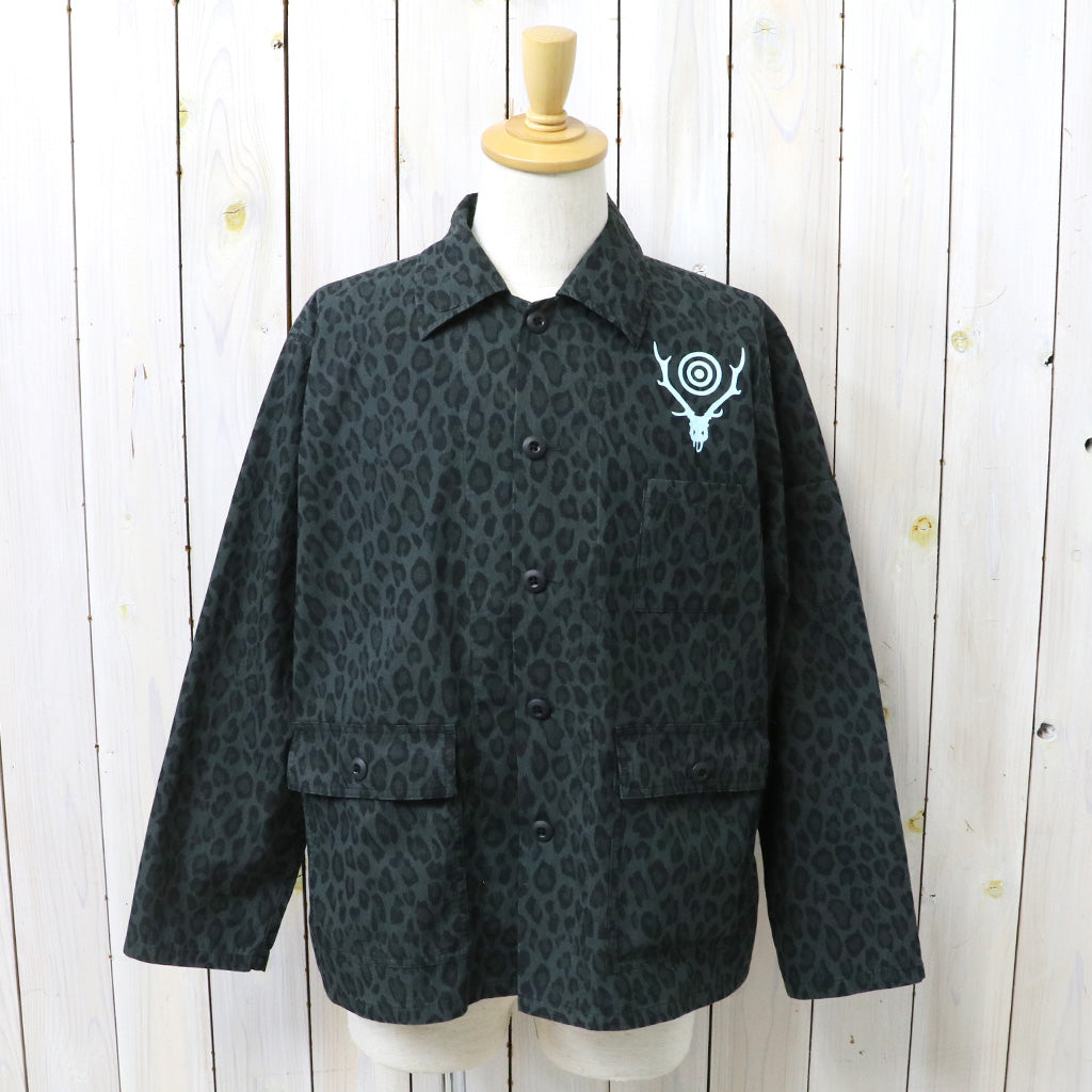 【SALE40%OFF】SOUTH2 WEST8 : Ranger Shirt-C/N Poplin/Leopard (Charcoal)