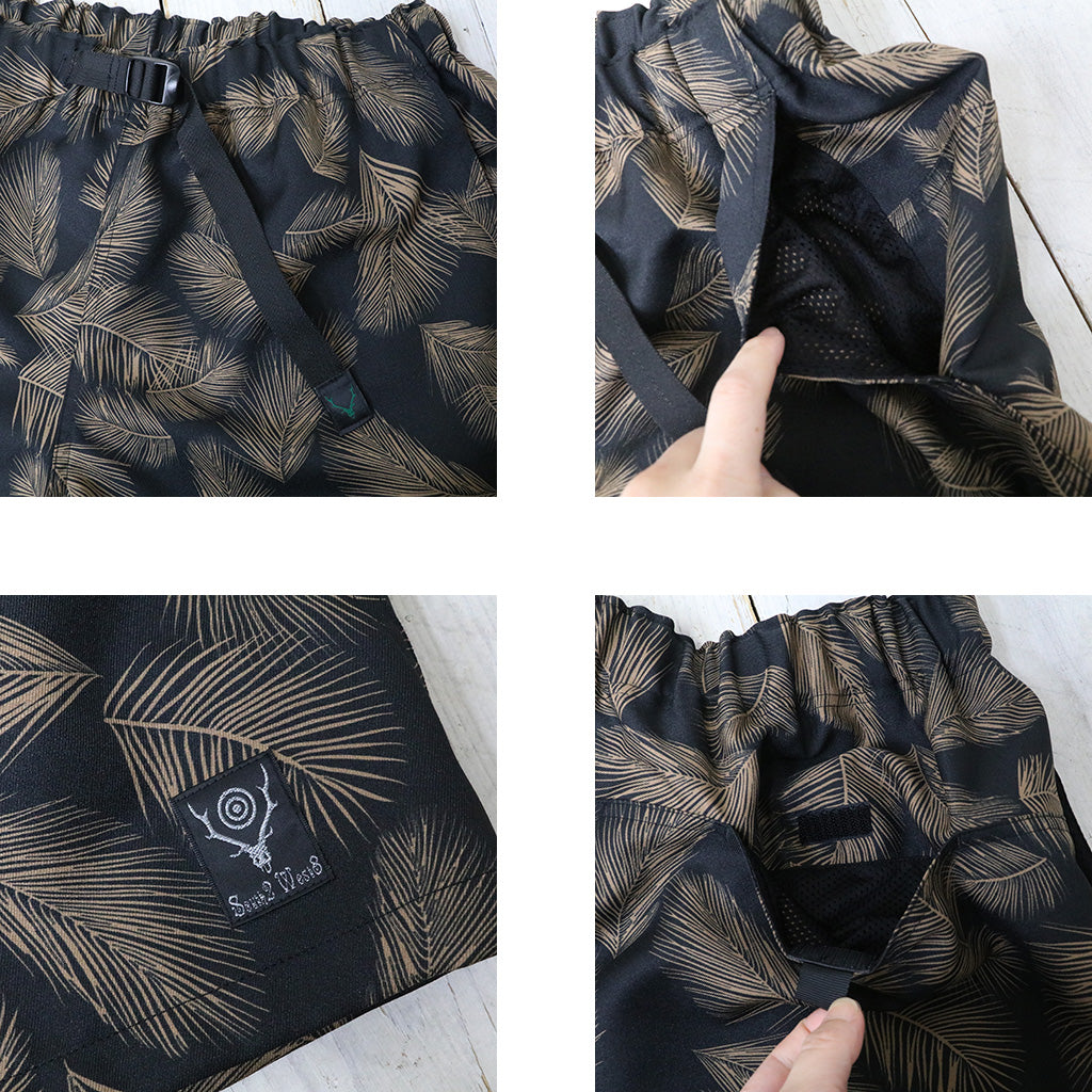 SOUTH2 WEST8 : Belted Short-Poly Twill/Printed (Black)