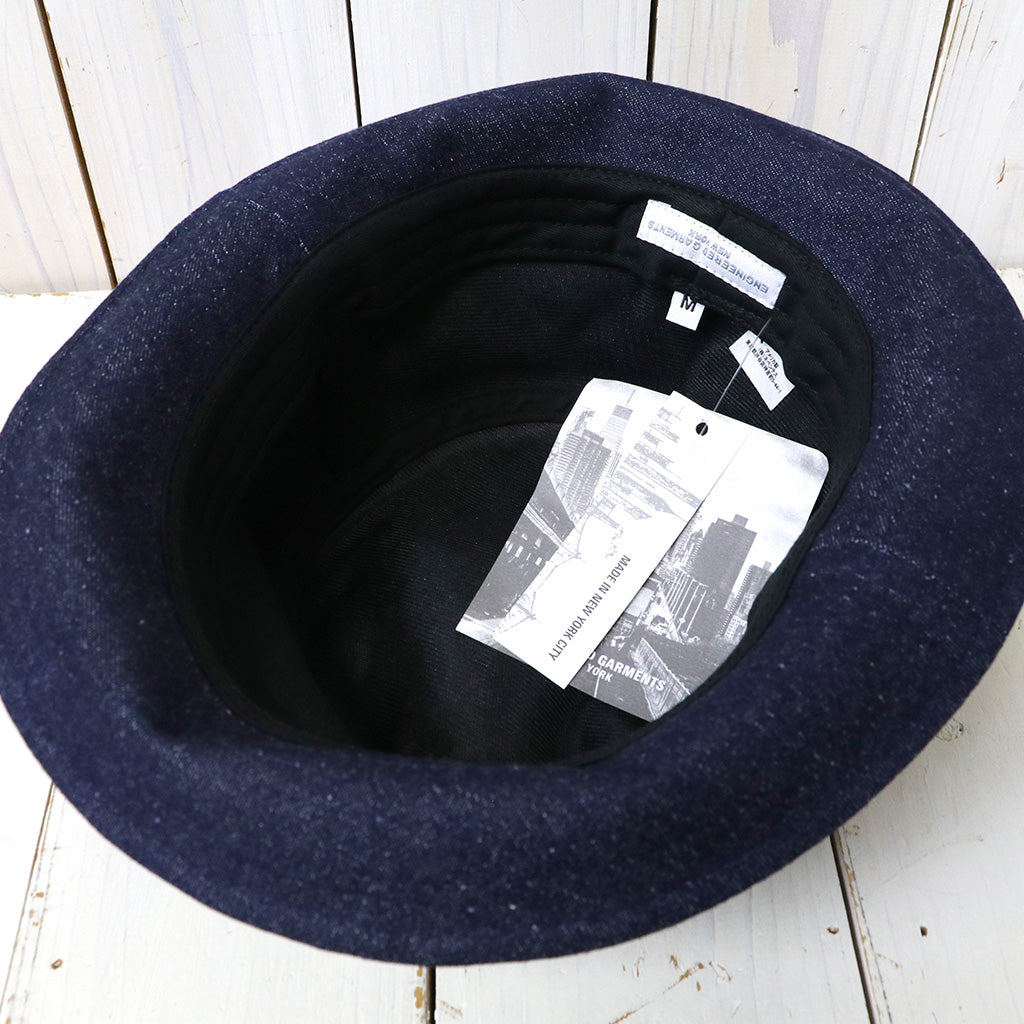 ENGINEERED GARMENTS : Porkpie Hat-Industrial 8oz Denim