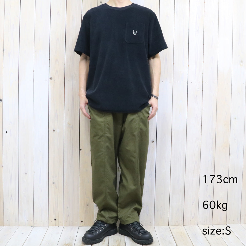 【SALE30%OFF】SOUTH2 WEST8 : S/S Round Pocket Tee-C/Pe Pile (Black)