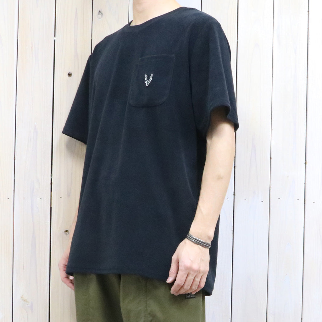 【SALE30%OFF】SOUTH2 WEST8 : S/S Round Pocket Tee-C/Pe Pile (Black)