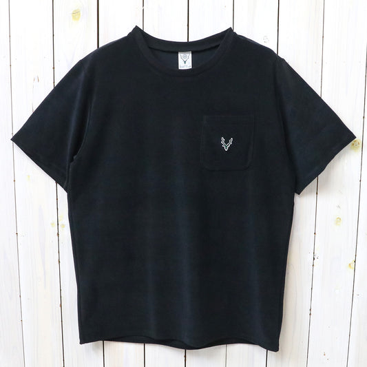 SOUTH2 WEST8 : S/S Round Pocket Tee-C/Pe Pile (Black)