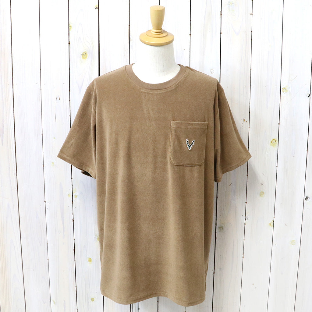 【SALE30%OFF】SOUTH2 WEST8 : S/S Round Pocket Tee-C/Pe Pile (Brown)